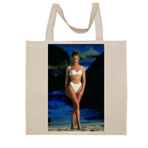 fc carino rebecca romijn - a nice graphic cotton canvas tote bag fca #fcag362635