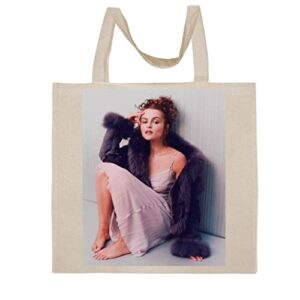 FC Carino Helena Bonham Carter - A Nice Graphic Cotton Canvas Tote Bag FCA #FCAG401596