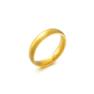 CHOW SANG SANG 999.9 24K Solid Gold Price-by-Weight Gold Polished Finished Ring for Women 79430R (Approx. 0.13tael (~4.86g), Our Size 9 / US 4.25)