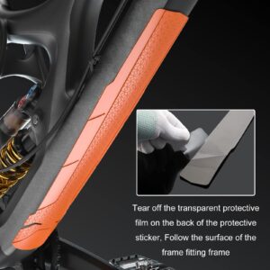 kingsea Mountain Bike Frame Protector,3M MTB Bicycle Down Tube Frame Guard for Mountain Bike Road Bike from Collision and Scratch(Rhombus Orange)