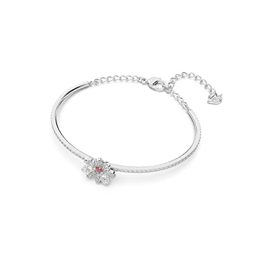 SWAROVSKI Eternal Flower bangle, Flower, Pink, Mixed metal finish