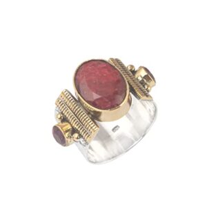 Red Ruby 925 Sterling Silver Gemstone Faceted Elegant Jewelry Ring Handmade Jewelry Designer Ring Jewelry (9)