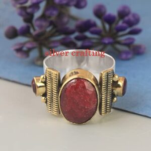 Red Ruby 925 Sterling Silver Gemstone Faceted Elegant Jewelry Ring Handmade Jewelry Designer Ring Jewelry (9)