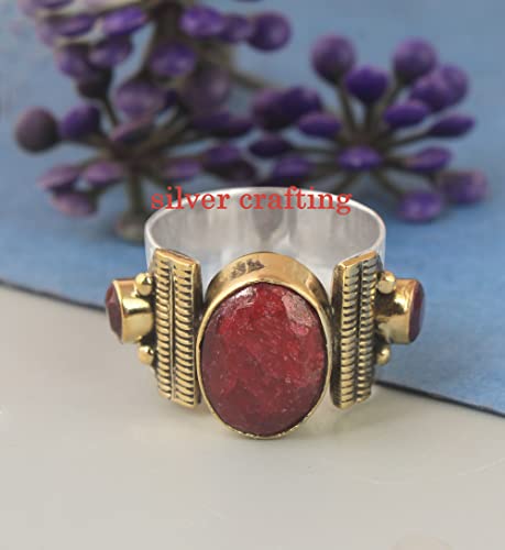 Red Ruby 925 Sterling Silver Gemstone Faceted Elegant Jewelry Ring Handmade Jewelry Designer Ring Jewelry (9)