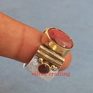 Red Ruby 925 Sterling Silver Gemstone Faceted Elegant Jewelry Ring Handmade Jewelry Designer Ring Jewelry (9)