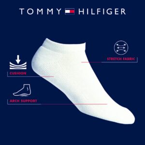 Tommy Hilfiger Men's Athletic Socks - Cushion Low Cut Socks (6 Pack), Size 7-12, Assorted White