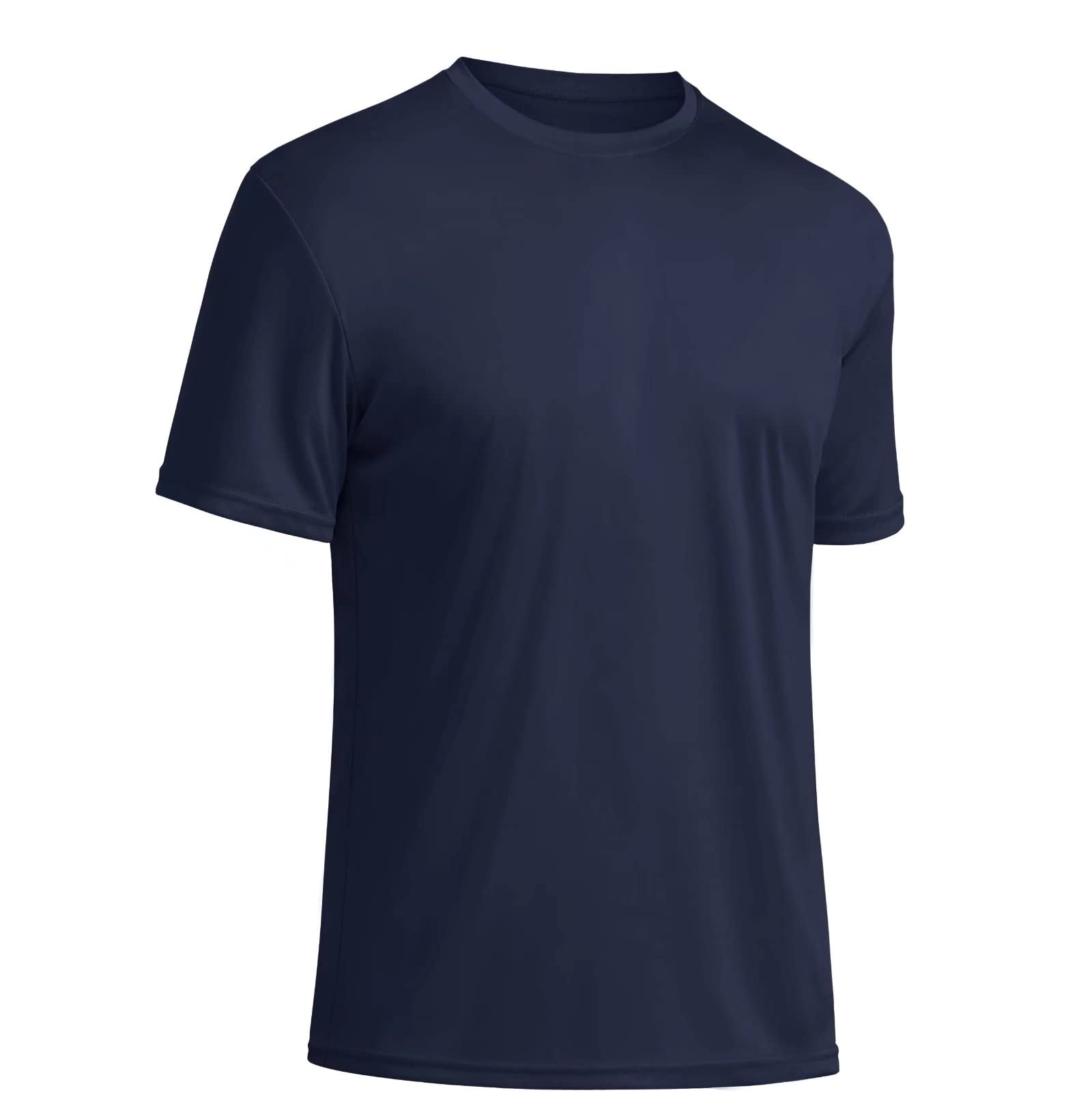 BIYLACLESEN Men's Hiking Shirts Short Shirts UPF 50+ Sun Protection Shirts Dry Fit Moisture Wicking T-Shirts for Men Workout,Travel,Camping Navy