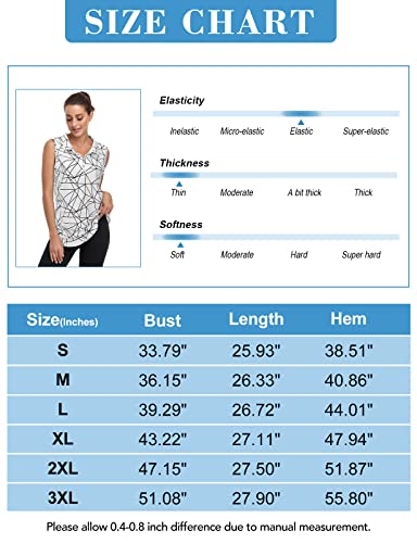 Viracy Womens Golf Apparel, Women's Zip Up Workout Tank Tops Sleeveless Quick Dry Athletic Polo Shirts (Large, A-White)