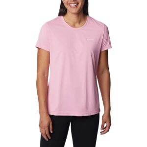 Columbia Women's Hike Short Sleeve Crew, Wild Rose, Large