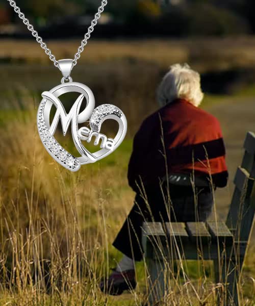 TIIMG Mema Necklace Grandma Gifts Best Mema Gifts Mothers Day Gift Gift for mema (MEMA ST necklace)