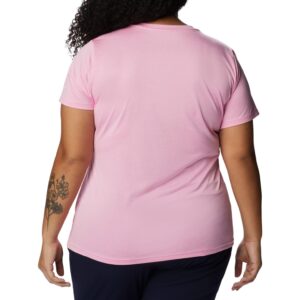 Columbia Women's Hike Short Sleeve Crew, Wild Rose, Large