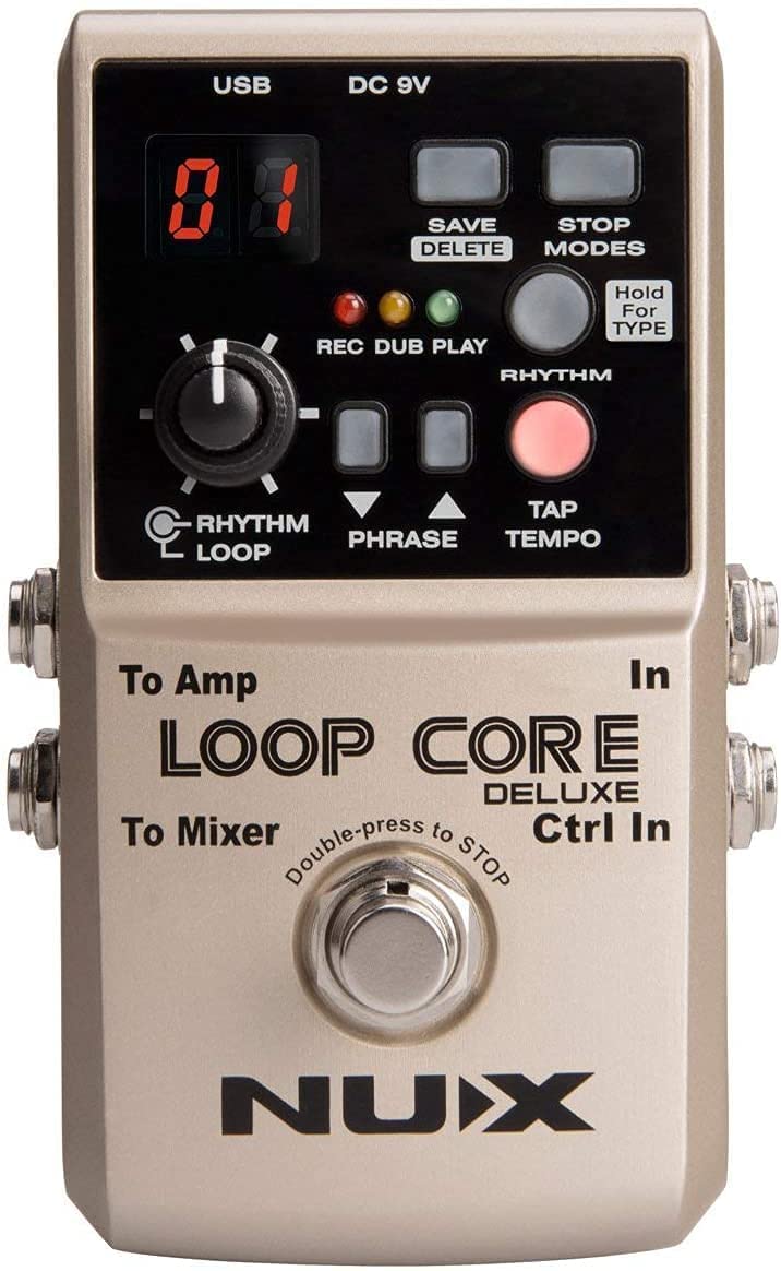 NUX Loop Core Deluxe Pedal Bundle with 2 Patch Cables, 2 Instrument Cables, 9V Power Supply and Daisy Chain