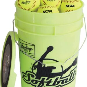 Rawlings | NC12BB Fastpitch Softballs & Bucket | 12" | 18 Count