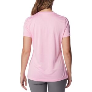 Columbia Women's Hike Short Sleeve Crew, Wild Rose, Large