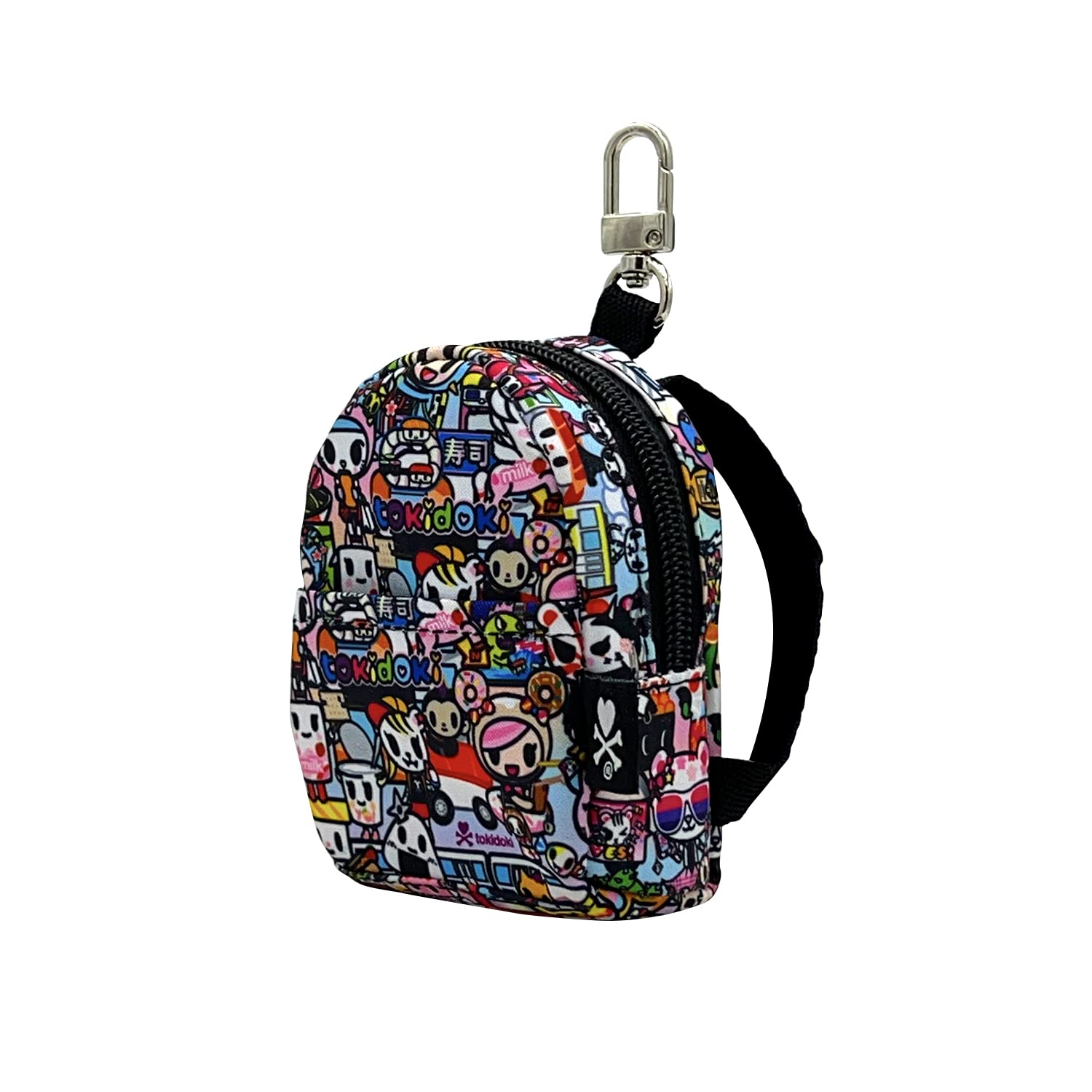 tokidoki Kawaii Micro Backpack Keyring, Black, Small