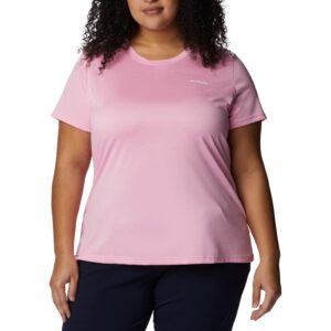 Columbia Women's Hike Short Sleeve Crew, Wild Rose, Large