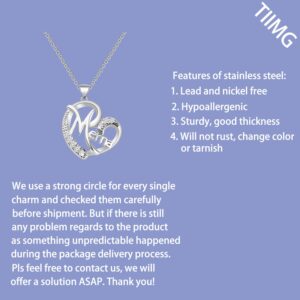 TIIMG Mema Necklace Grandma Gifts Best Mema Gifts Mothers Day Gift Gift for mema (MEMA ST necklace)