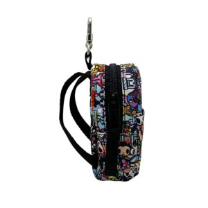 tokidoki Kawaii Micro Backpack Keyring, Black, Small