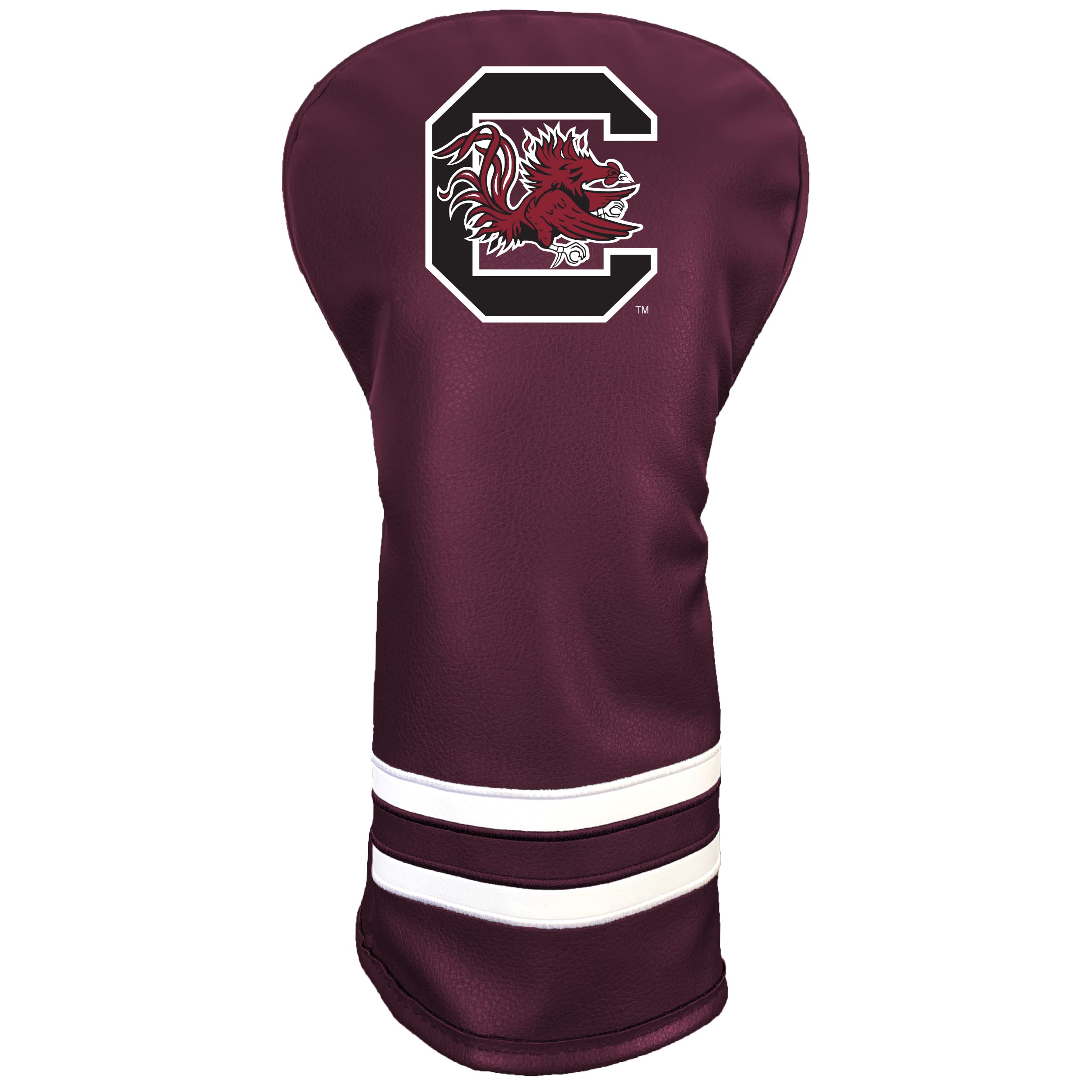 Team Golf NCAA South Carolina Vintage Driver Headcover - Printed Team Golf NCAA Vintage Driver Golf Club Headcover, Form Fitting Design, Retro Design with Fleece Lining for Extra Club Protection