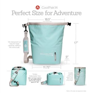 Bauhsland Cooler Bag - Insulated, Waterproof, & Leakproof Camping/Kayak Cooler, Beach/Travel Cooler for Fishing, Picnics, Hiking, Backpacking, and Adventure (Seafoam)