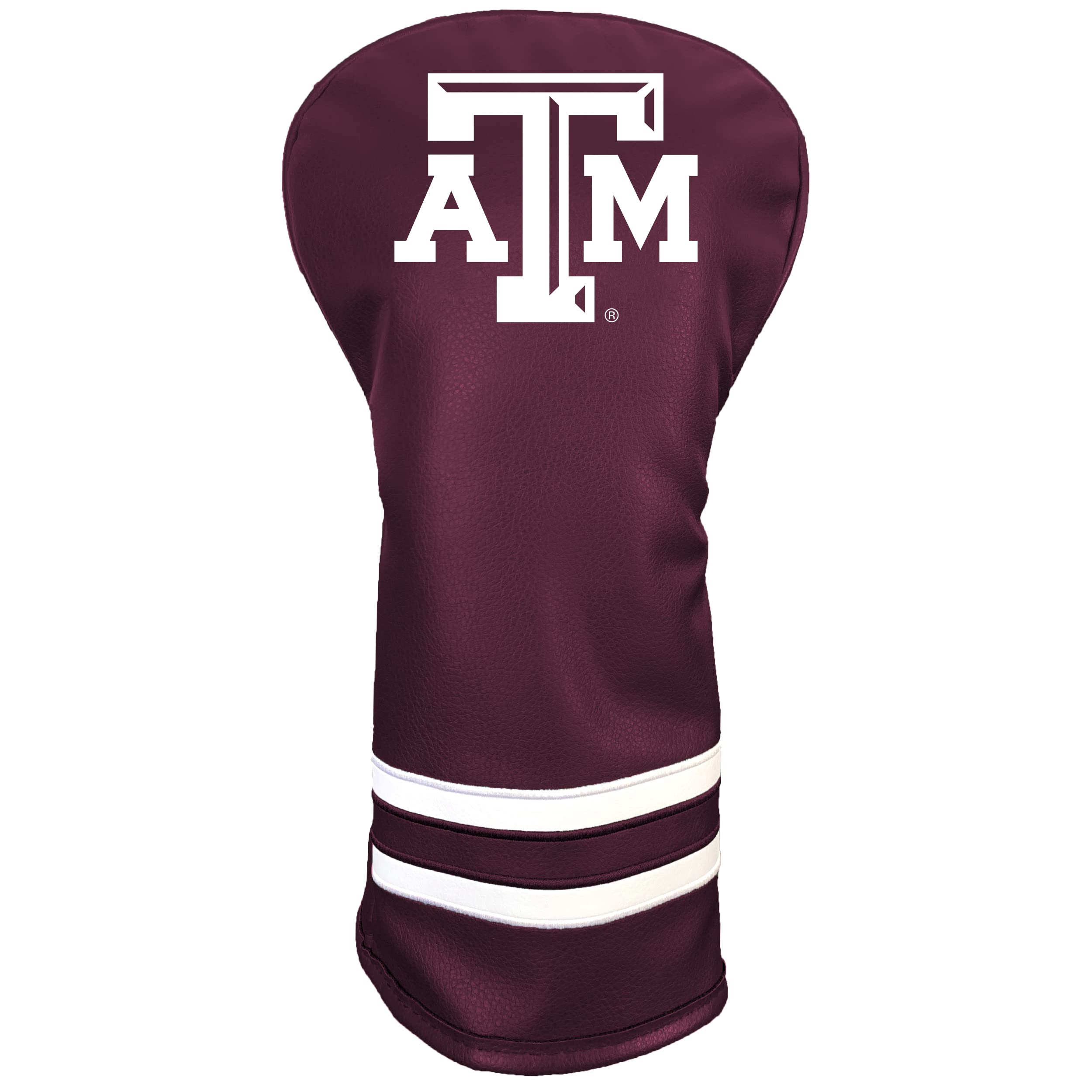 Team Golf NCAA Texas A and M Vintage Driver Headcover - Printed Team Golf NCAA Vintage Driver Golf Club Headcover, Form Fitting Design, Retro Design with Fleece Lining for Extra Club Protection