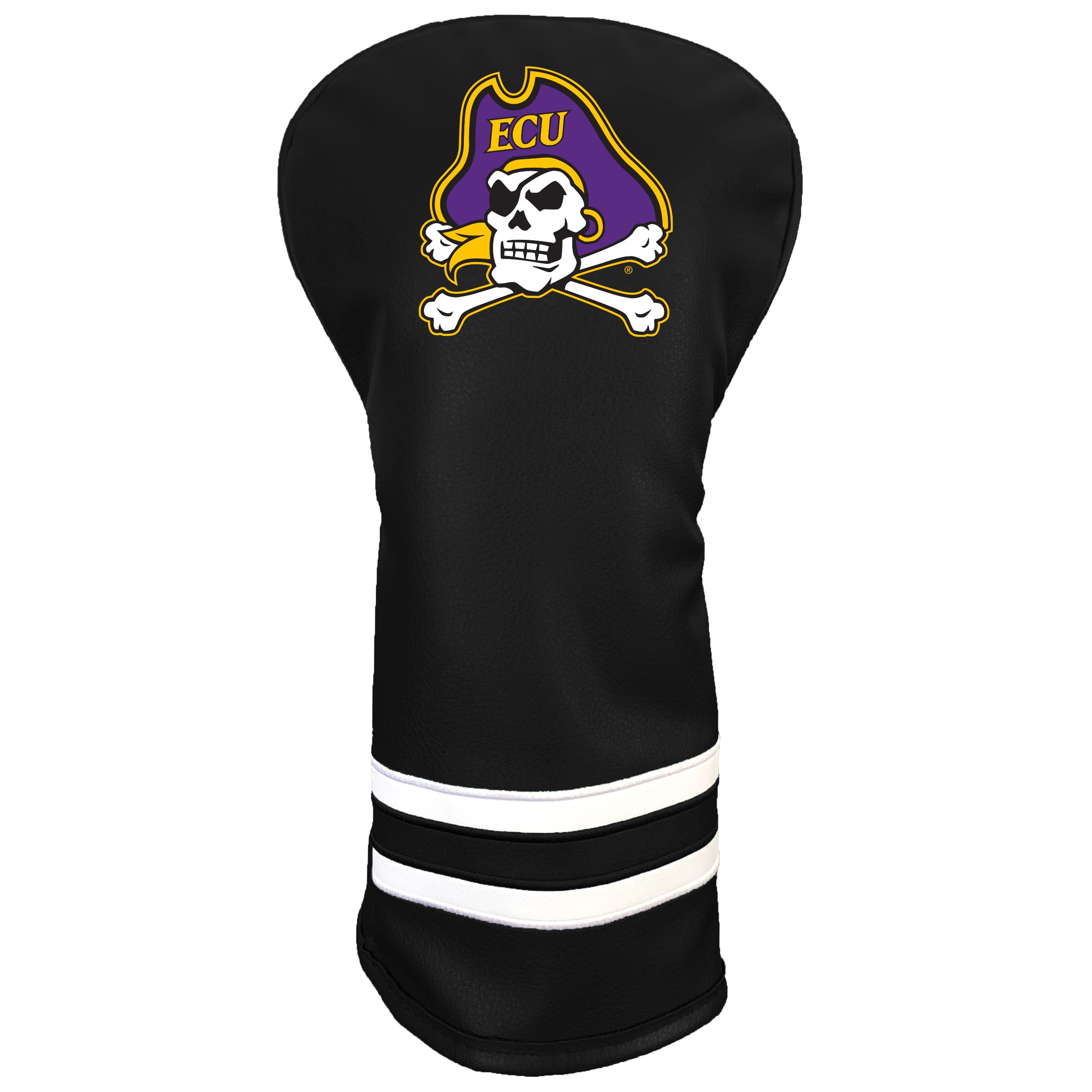 Team Golf NCAA East Carolina Vintage Driver Headcover - Printed Team Golf NCAA Vintage Driver Golf Club Headcover, Form Fitting Design, Retro Design with Fleece Lining for Extra Club Protection