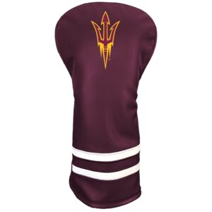 team golf ncaa arizona st vintage driver headcover - printed team golf ncaa vintage driver golf club headcover, form fitting design, retro design with fleece lining for extra club protection