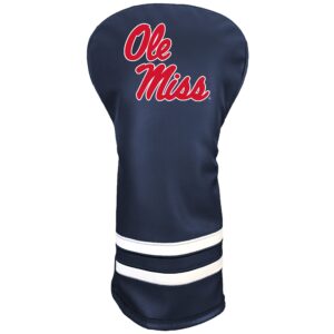 team golf ncaa mississippi vintage driver headcover - printed team golf ncaa vintage driver golf club headcover, form fitting design, retro design with fleece lining for extra club protection