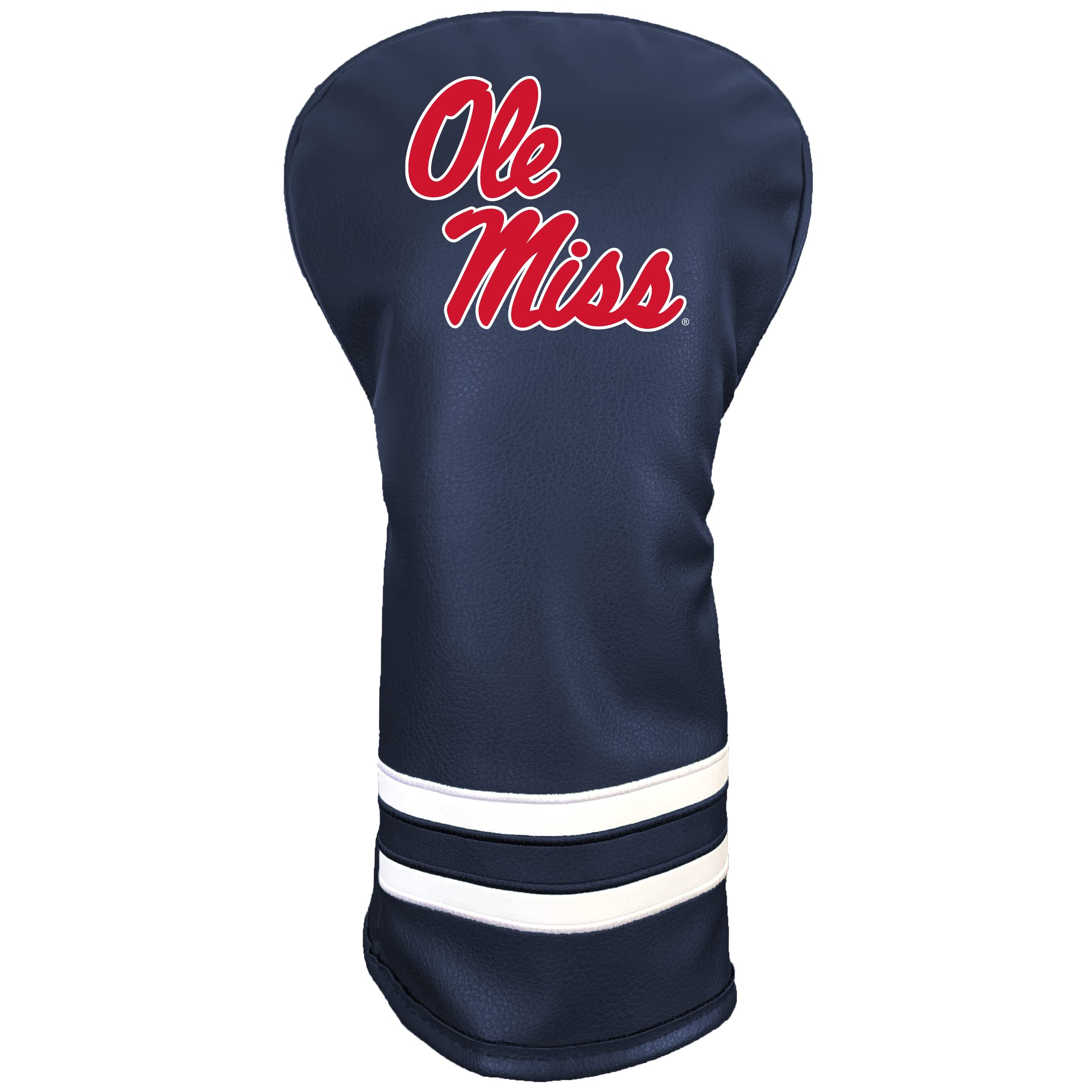 Team Golf NCAA Mississippi Vintage Driver Headcover - Printed Team Golf NCAA Vintage Driver Golf Club Headcover, Form Fitting Design, Retro Design with Fleece Lining for Extra Club Protection