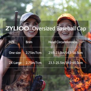 Zylioo Unisex Breathable Mesh Camouflage Cap,Large Fitted Cooling Running hat,Quick Dry Tactical Trucker Hats for Big Heads