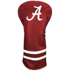 Team Golf NCAA Alabama Vintage Driver Headcover - Printed Team Golf NCAA Vintage Driver Golf Club Headcover, Form Fitting Design, Retro Design with Fleece Lining for Extra Club Protection