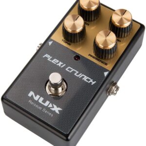 Briskdrop NUX Plexi Crunch Distortion Pedal Bundle with 2 Patch Cables, 6 Dunlop Picks, and String Winder Assorted Golden plexicrunch-psu 0