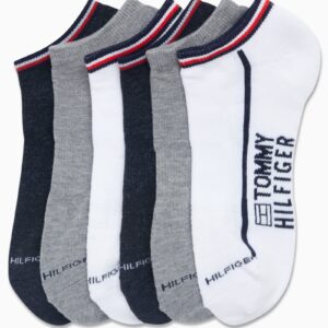 Tommy Hilfiger Men's Athletic Socks - Cushion Low Cut Socks (6 Pack), Size 7-12, Assorted White