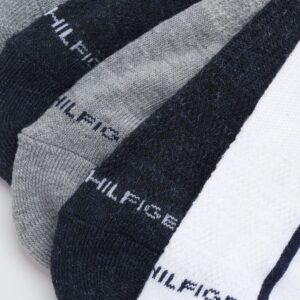 Tommy Hilfiger Men's Athletic Socks - Cushioned Crew Socks (5 Pack), Size 7-12, White Assorted