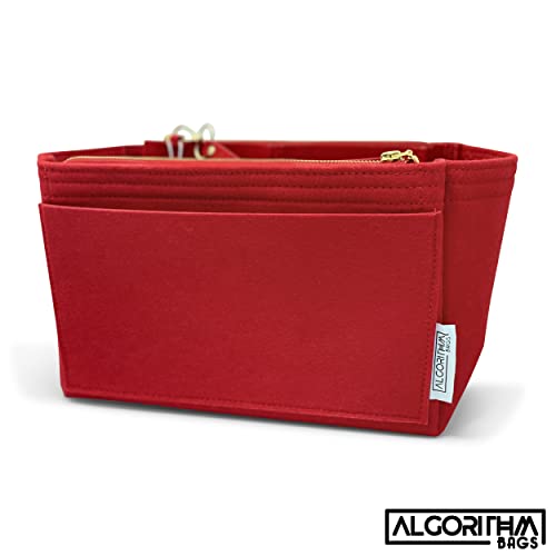 AlgorithmBags designed for LV Neverfull GM Purse Organizer Insert with Zippers Luxury Bag Shaper Liner (Cherry)