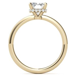 10K Solid Yellow Gold Handmade Engagement Ring 3 CT Radiant Cut Moissanite Diamond Solitaire Wedding/Bridal Ring Set for Women/Her Propose Ring (10.5) (8)