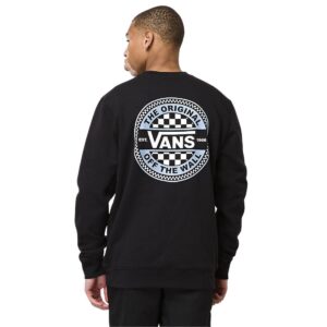 vans m circled checker crew size m black