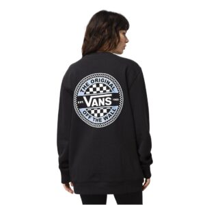 VANS M CIRCLED CHECKER CREW SIZE M Black