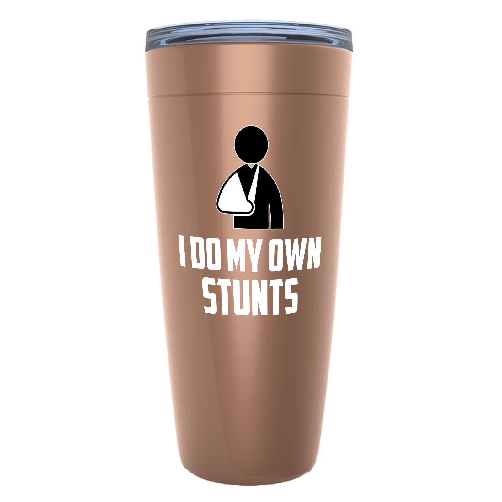 Get Well Soon Copper Viking Tumbler 20oz - I Do My Own Stunts - Broken Arm Hand Bone Tees Leg Wrist Elbow Injury Motorcycle Stuntmen Meaningful