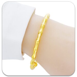 PEAS 18K Gold Plated Jewelry Adjustable Bracelet Cuff Bracelet(Gold)