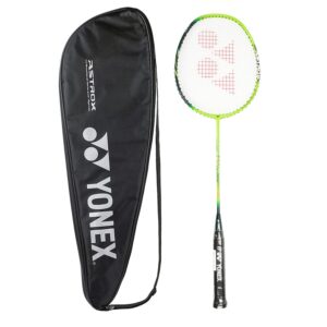 yonex astrox 01 feel strung badminton racquet, lime, graphite