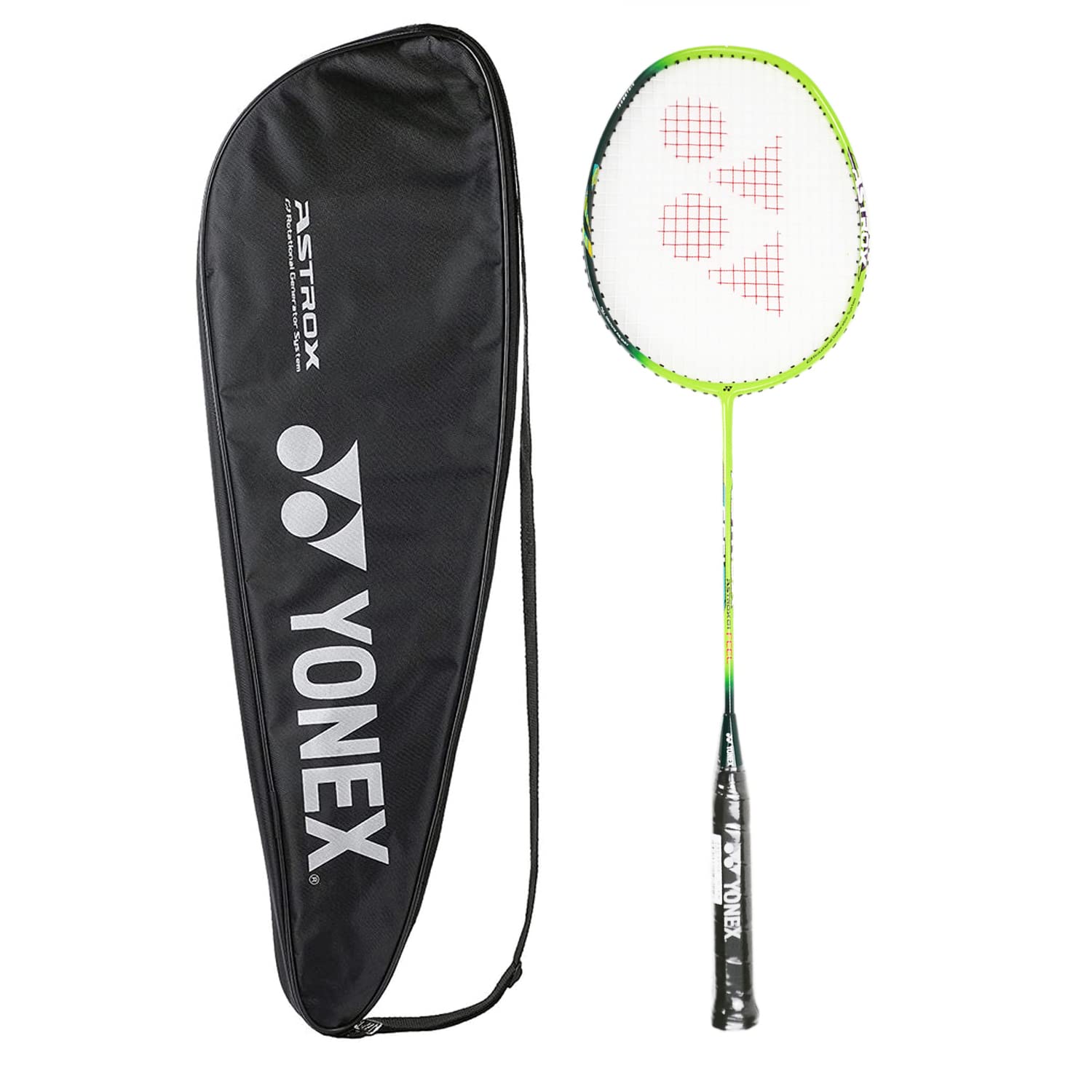 Yonex Astrox 01 Feel Strung Badminton Racquet, Lime, Graphite