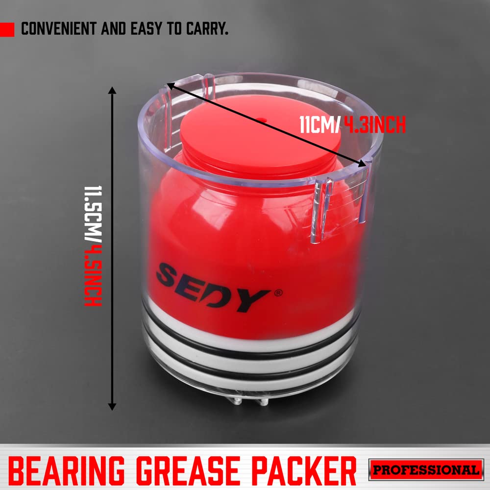 Premium Bearing Packer Kit - Effortlessly Flushes Old Grease and Repacks Wheel Bearings - Compatible with