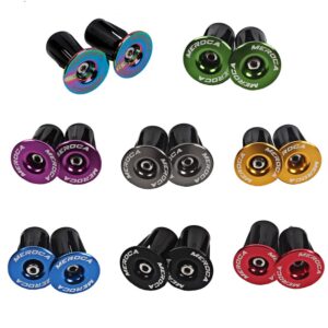 ranoki bar end plugs aluminum 1 pairs for most bicycle road bike mountain bike mtb, bmx bar ends handlebar （red）