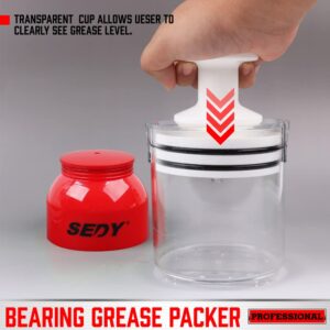 Premium Bearing Packer Kit - Effortlessly Flushes Old Grease and Repacks Wheel Bearings - Compatible with