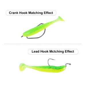 Goture Fishing Soft Plastic Lures Kit Jig Head Hooks Crappie Lures Trout Bass Fishing Worm Lures Crappie Jigs Fishing Lures Set with Tackl Box for Freshwater Saltwater Fishing