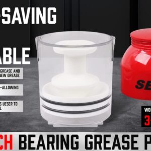 Premium Bearing Packer Kit - Effortlessly Flushes Old Grease and Repacks Wheel Bearings - Compatible with