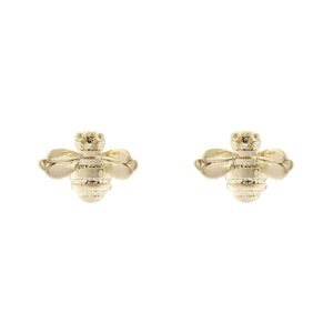 Ted Baker London Beelii Double Bee Stud Earrings for Women - Bumble Bee Jewelry Gifts (Gold Tone)