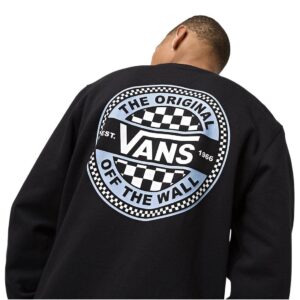 VANS M CIRCLED CHECKER CREW SIZE M Black