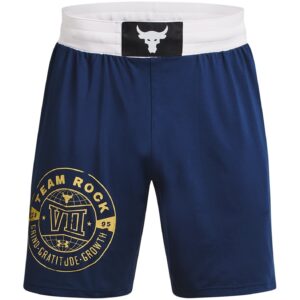 Under Armour Men's Project Rock Boxing Shorts (as1, Alpha, x_l, Regular, Regular, Academy Blue/White - 408, X-Large)